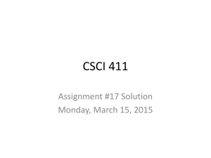 Assignment #17 Solution