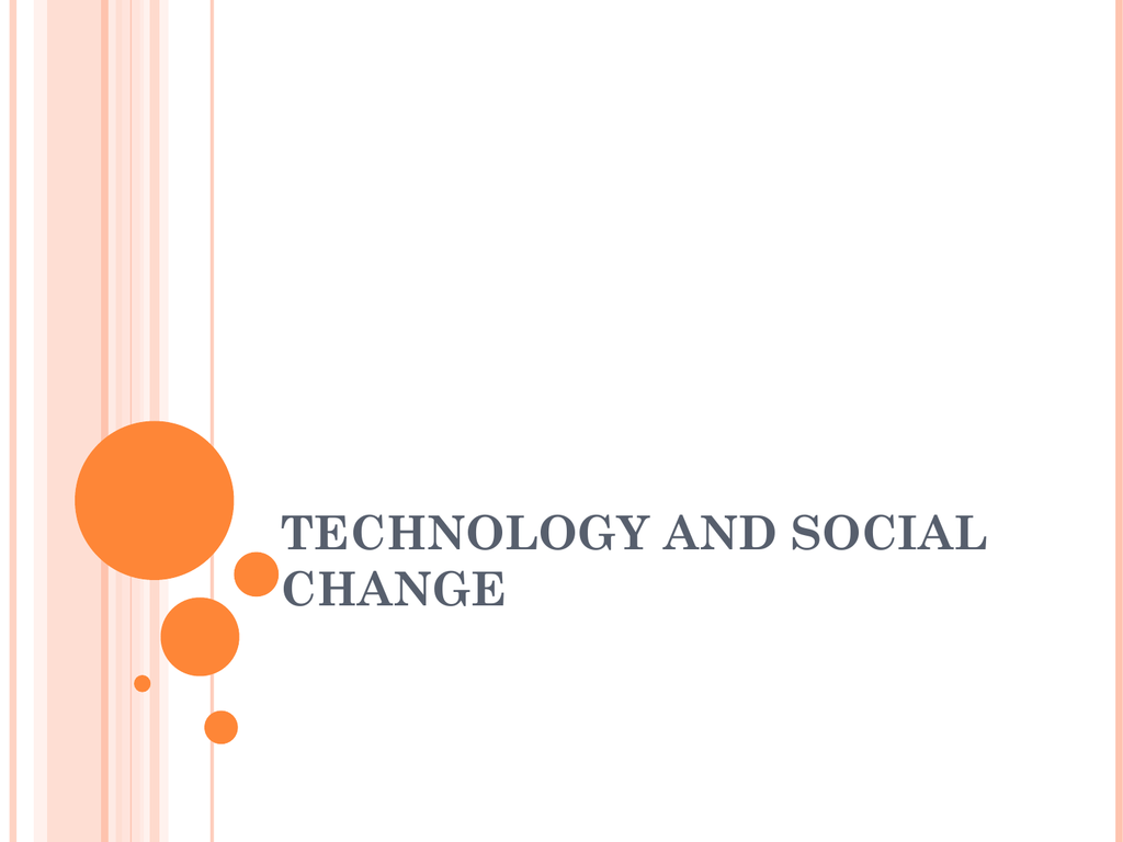 technology and social change
