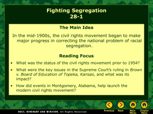 Lesson 28-1: Fighting Segregation