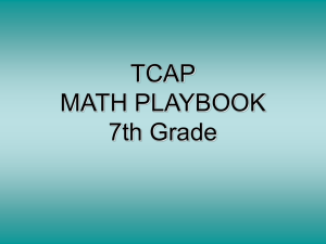 TCAP MATH PLAYBOOK 7th Grade