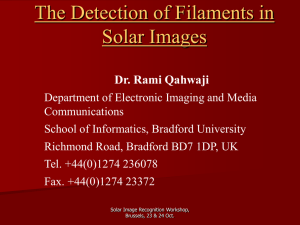 Detection of filaments in Solar Images