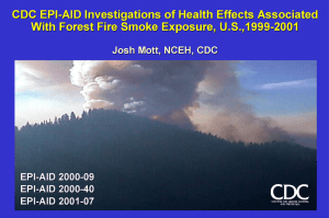 CDC EPI-AID Investigations of Health Effects Associated With Forest