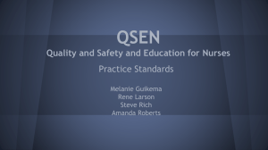 QSEN Quality and Safety and Education for Nurses