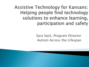 Helping people find - The Kansas Center for Autism Research and