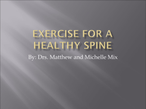 "Exercise for A Healthy Spine" PowerPoint file