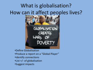 What is globalisation?