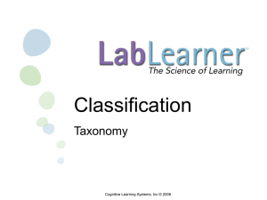 What is classification? - Scranton Public School