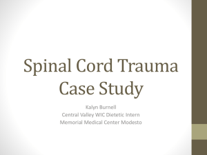 Spinal Trauma Case Study