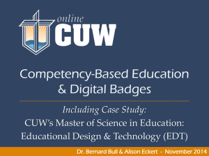 CASE STUDY: Competency-Based Education & Digital Badges