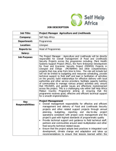 Job Description - Self Help Africa