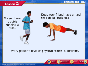 Chapter 4 Lesson 2 fitness and you