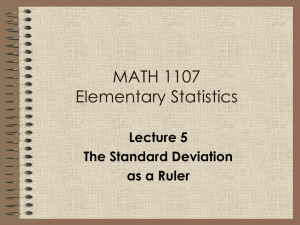 The Standard Deviation as a Ruler