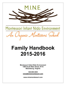 DUE DILIGENCE - Montessori Infant Nido Environment