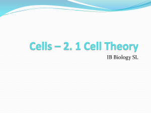 Cell Theory - HRSBSTAFF Home Page
