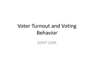 Voting Behavior - The Weaker Party