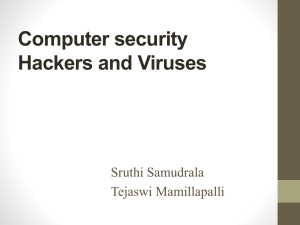 Computer security Hackers and Viruses