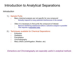 Chapter 23: Introduction to Analytical Separations