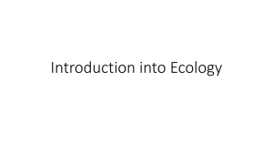 Introduction into Ecology