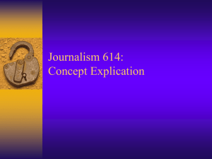 Concepts and Measures - School of Journalism and Mass