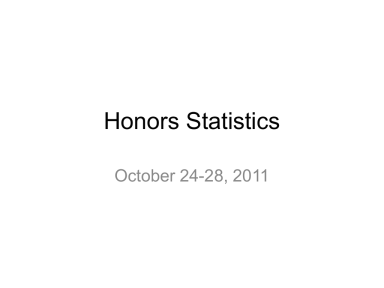 honors-statistics