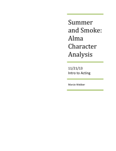 Summer and Smoke: Alma Character Analysis