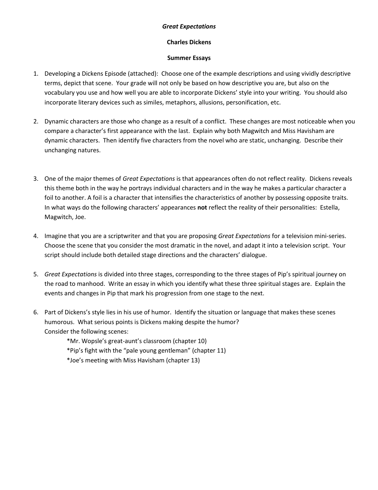 Реферат: Great Expectations 4 Essay Research Paper Charles