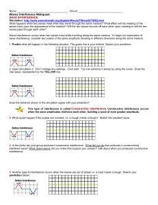 Interference Webquest