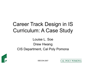 Career Track Design in IS Curriculum: A Case