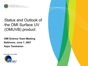 Validation of the OMI Surface UV