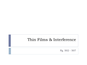 Thin Films & Interference