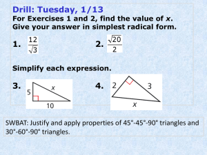 F8a Special Right Triangles