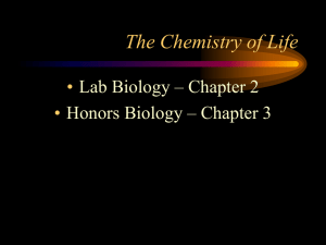 Biochemistry Lab Bio Chapter 2 Power Point