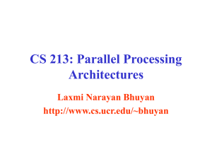 CS 213: Parallel Processing Architectures