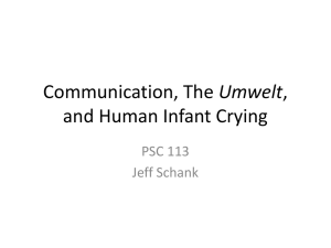 Communication, The Umwelt, and Human Infant Crying