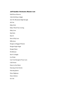 The Jeff Sandler Orchestra Master Song List
