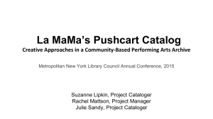 La MaMa*s Pushcart Catalog