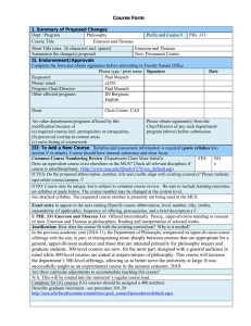 IV. To Delete or Change an Existing Course