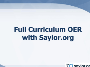 Intro to Saylor - Digital Learning Department