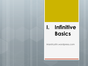 Infinitive Basics