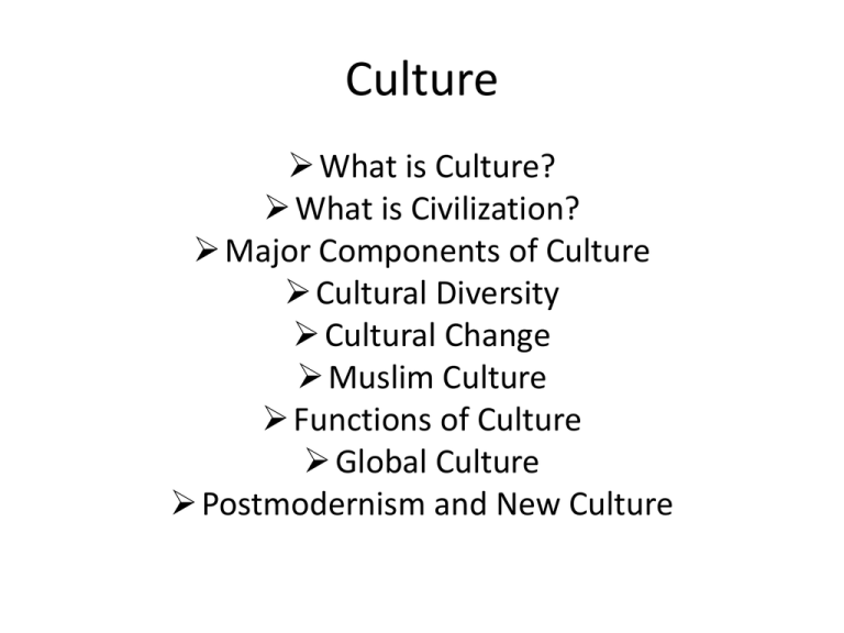 Old Culture Vs New Culture Examples