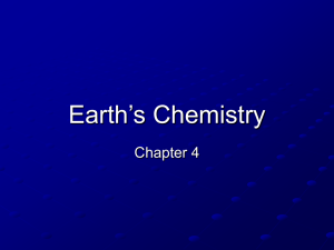 Earth's Chemistry (Chapter 4)