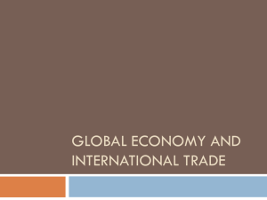 Global Economy and international trade