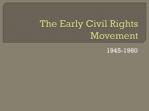 The Early Civil Rights Movement