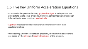 Unit 1 - Motion in a Straight Line