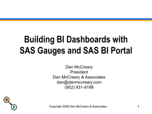 Building BI Dashboards With SAS