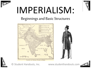 Imperialism: Beginnings and Basic Structures