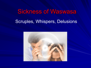 Sickness Of Waswasa (Scruples, Whispers, Delusions) & Solution