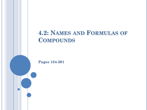 4.2: Names and Formulas of Compounds