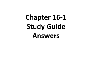 Chapter 16-1 Study Guide Answers Number 1