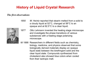 History of Liquid Crystals